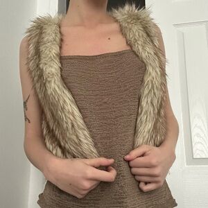 Fur vest vintage